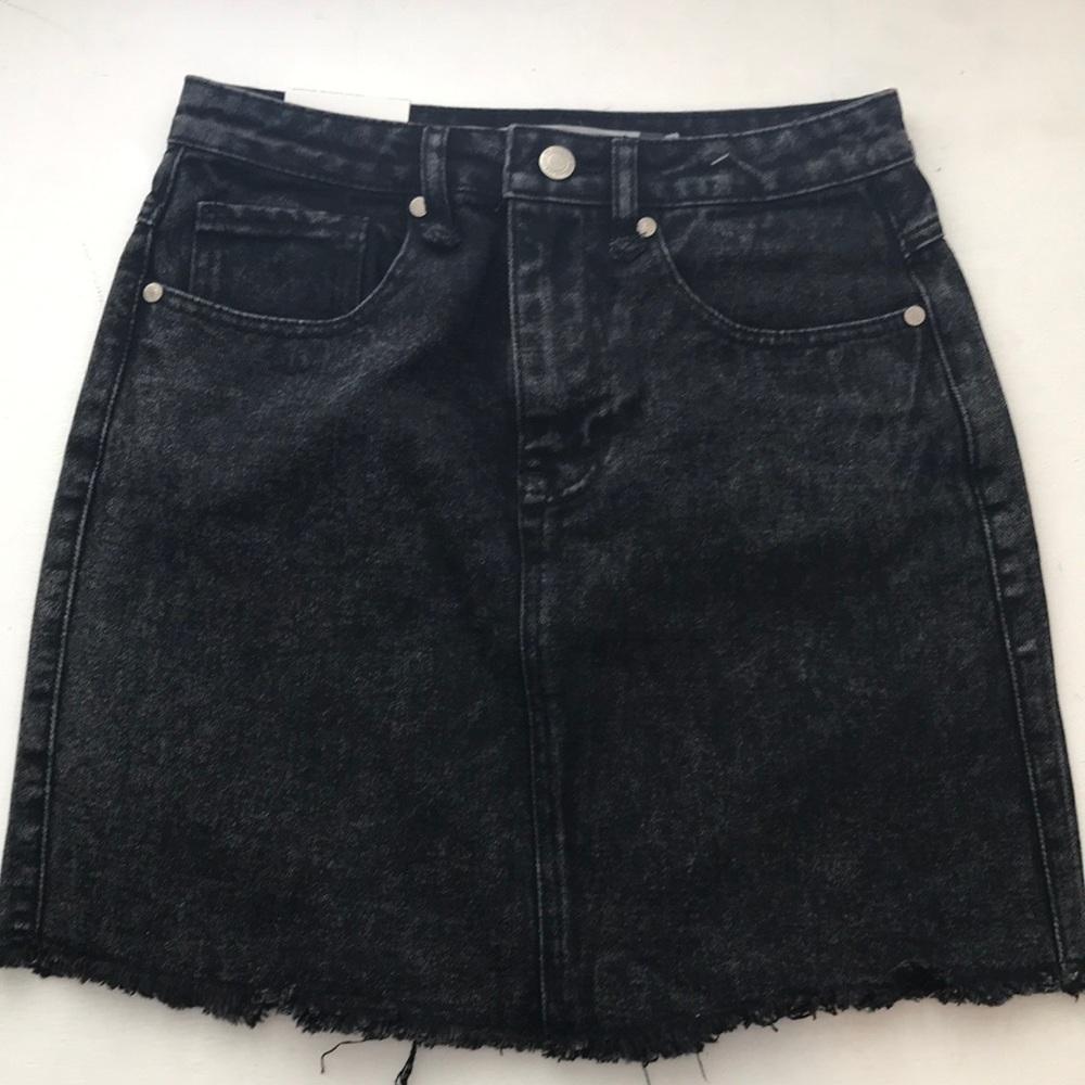 Black Denim Skirt